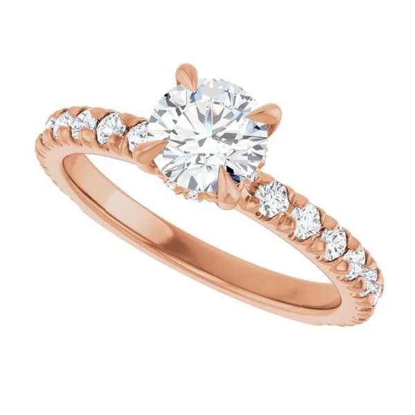 Claw-Prong Hidden Halo-Style Engagement Ring Image 5 JF Jones Jewelers Rochester, NY