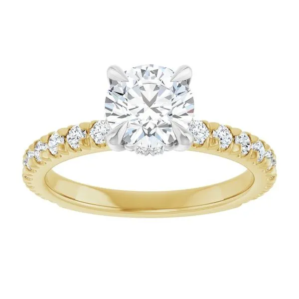 Claw-Prong Hidden Halo-Style Engagement Ring Image 3 House of Silva Wooster, OH