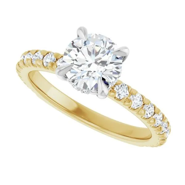 Claw-Prong Hidden Halo-Style Engagement Ring Image 5 Futer Bros Jewelers York, PA