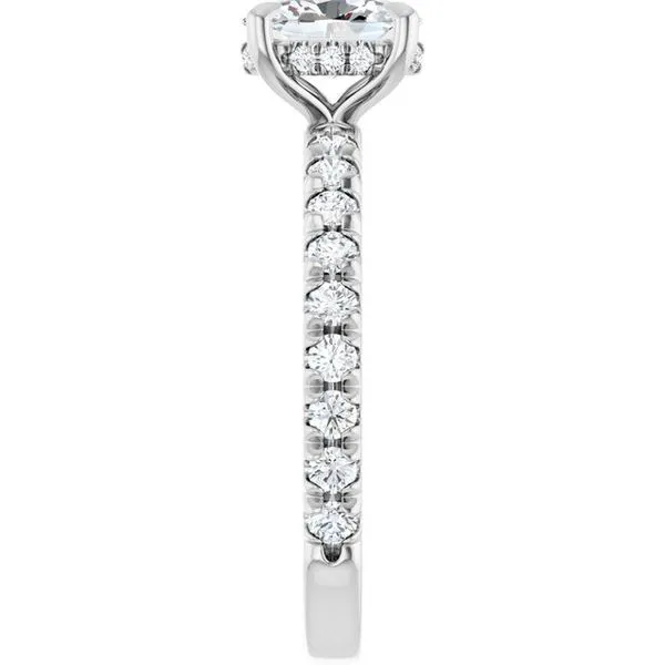 Claw-Prong Hidden Halo-Style Engagement Ring Image 4 Futer Bros Jewelers York, PA