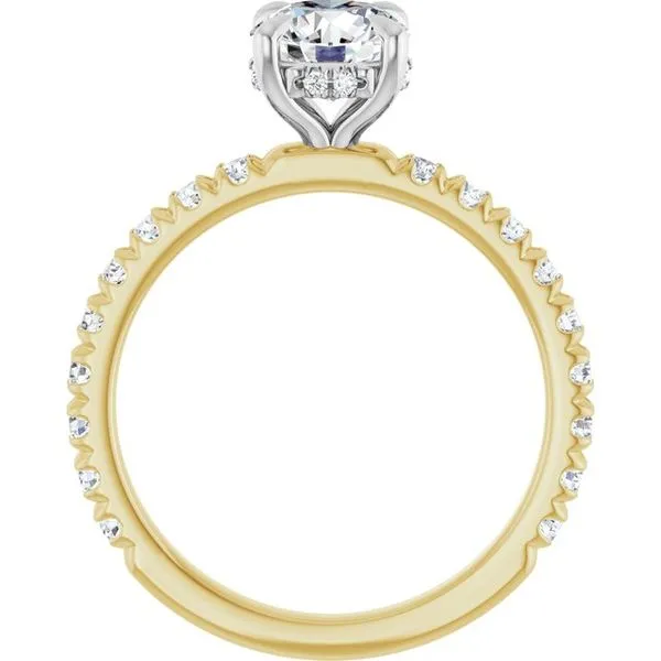 Claw-Prong Hidden Halo-Style Engagement Ring Image 2 J. Thomas Jewelers Rochester Hills, MI
