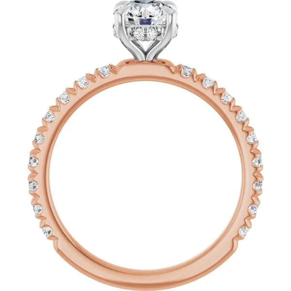 Claw-Prong Hidden Halo-Style Engagement Ring Image 2 Natale Jewelers Sewell, NJ