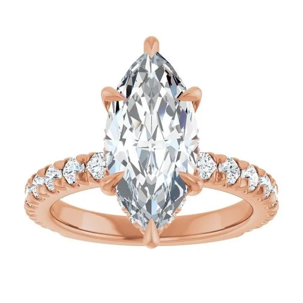 Claw-Prong Hidden Halo-Style Engagement Ring Image 3 Mark Jewellers La Crosse, WI