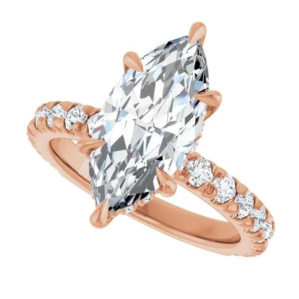 Claw-Prong Hidden Halo-Style Engagement Ring Image 5 Jimmy Smith Jewelers Decatur, AL