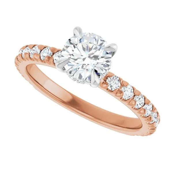 Claw-Prong Hidden Halo-Style Engagement Ring Image 5 Northwood Jewelers Northwood, OH