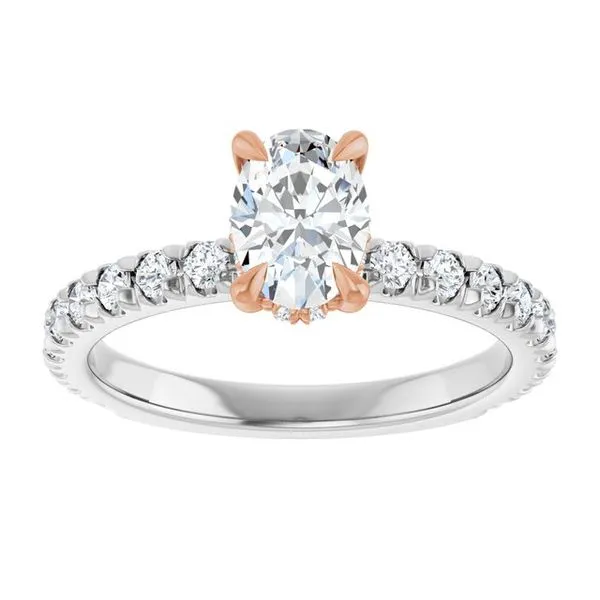 Claw-Prong Hidden Halo-Style Engagement Ring Image 3 House of Silva Wooster, OH