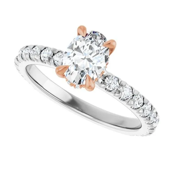Claw-Prong Hidden Halo-Style Engagement Ring Image 5 Paul James Jewelers Angels Camp, CA