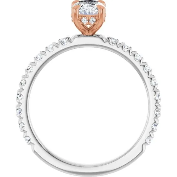 Claw-Prong Hidden Halo-Style Engagement Ring Image 2 Hudson Valley Goldsmith New Paltz, NY