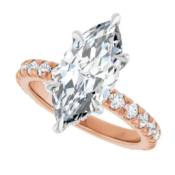 Claw-Prong Hidden Halo-Style Engagement Ring Image 5 Vulcan's Forge LLC KANSAS CITY, MO