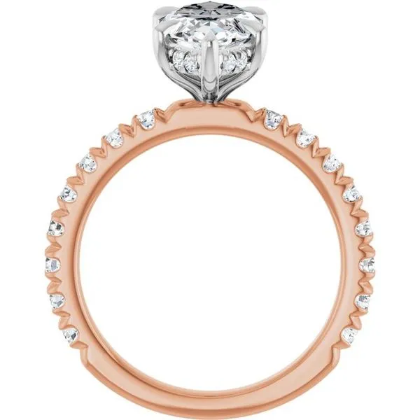 Claw-Prong Hidden Halo-Style Engagement Ring Image 2 Ocean View Jewelers Millville, DE
