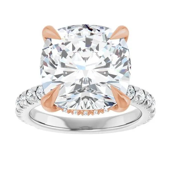 Claw-Prong Hidden Halo-Style Engagement Ring Image 3 Michael Szwed Jewelers Longmeadow, MA