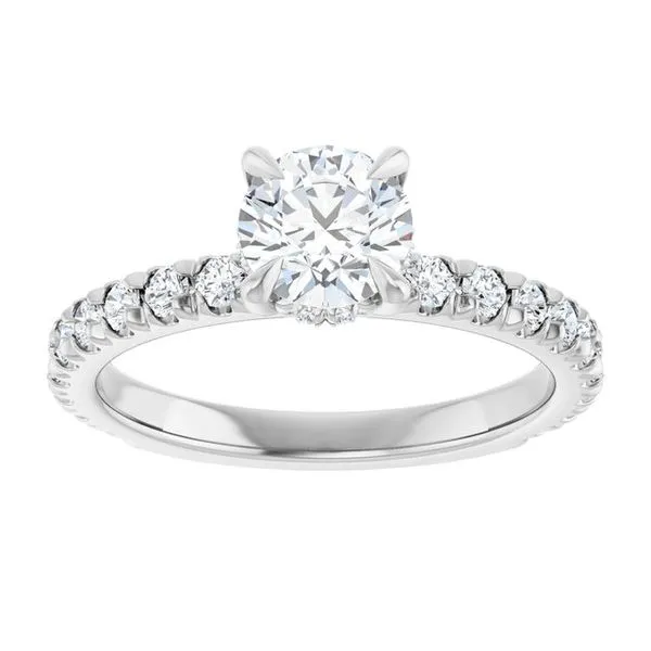 Claw-Prong Hidden Halo-Style Engagement Ring Image 3 Clater Jewelers Louisville, KY