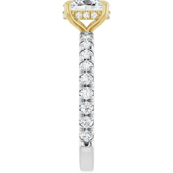 Claw-Prong Hidden Halo-Style Engagement Ring Image 4 Don's Jewelry & Design Washington, IA