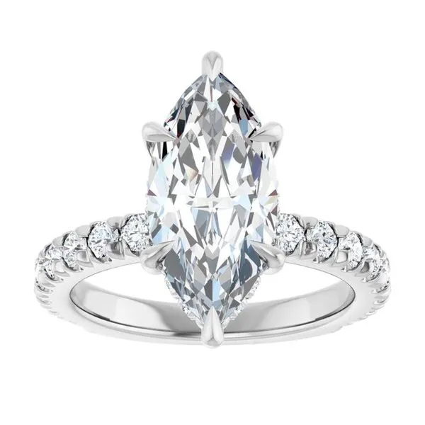 Claw-Prong Hidden Halo-Style Engagement Ring Image 3 Vulcan's Forge LLC KANSAS CITY, MO