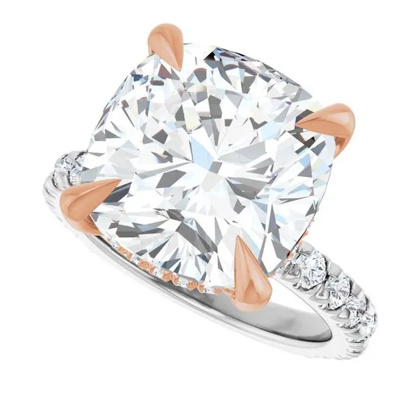 Claw-Prong Hidden Halo-Style Engagement Ring Image 5 Northwood Jewelers Northwood, OH