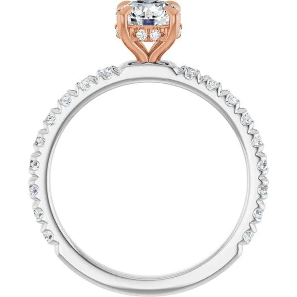 Claw-Prong Hidden Halo-Style Engagement Ring Image 2 Arezzo Jewelers Elmwood Park, IL