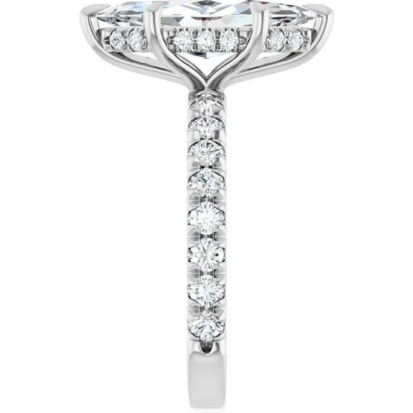 Claw-Prong Hidden Halo-Style Engagement Ring Image 4 Mark Jewellers La Crosse, WI