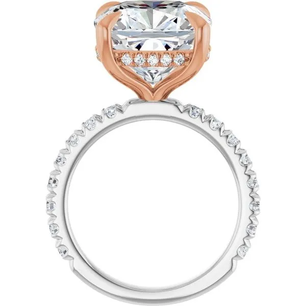 Claw-Prong Hidden Halo-Style Engagement Ring Image 2 Arezzo Jewelers Elmwood Park, IL