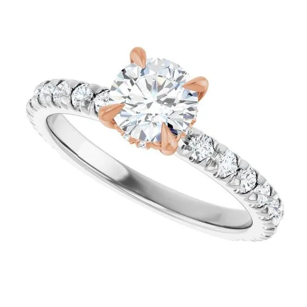 Claw-Prong Hidden Halo-Style Engagement Ring Image 5 JF Jones Jewelers Rochester, NY