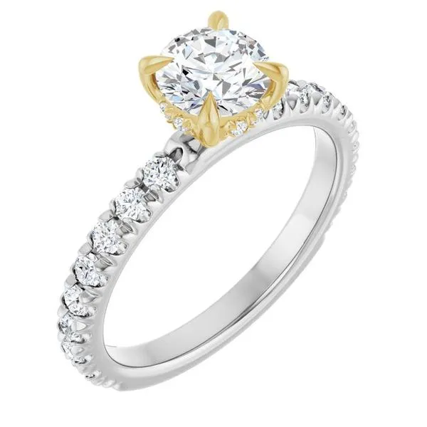 Claw-Prong Hidden Halo-Style Engagement Ring Raleigh Diamond Fine Jewelry Raleigh, NC