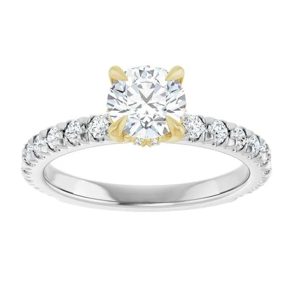 Claw-Prong Hidden Halo-Style Engagement Ring Image 3 Raleigh Diamond Fine Jewelry Raleigh, NC