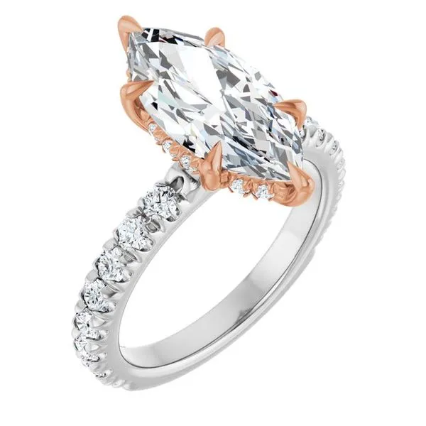 Claw-Prong Hidden Halo-Style Engagement Ring Michael Szwed Jewelers Longmeadow, MA