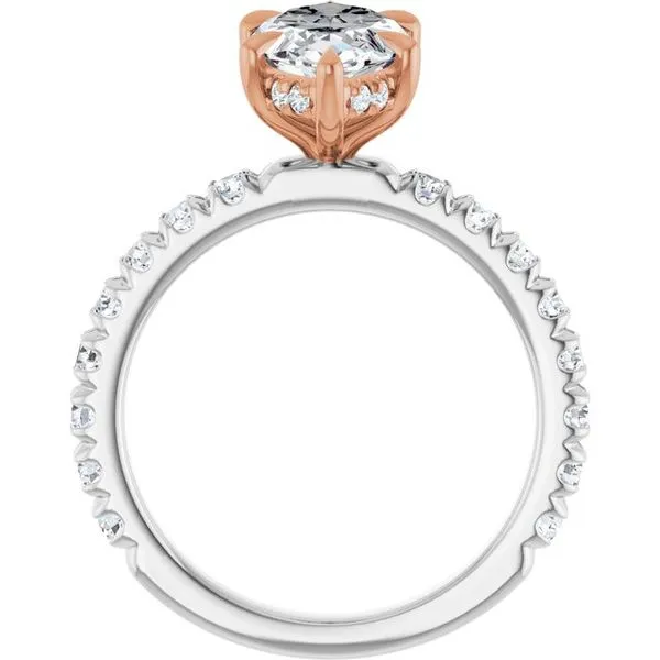 Claw-Prong Hidden Halo-Style Engagement Ring Image 2 Clater Jewelers Louisville, KY