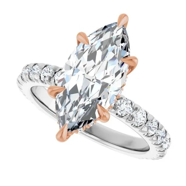 Claw-Prong Hidden Halo-Style Engagement Ring Image 5 Clater Jewelers Louisville, KY
