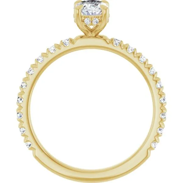 Claw-Prong Hidden Halo-Style Engagement Ring Image 2 Clater Jewelers Louisville, KY