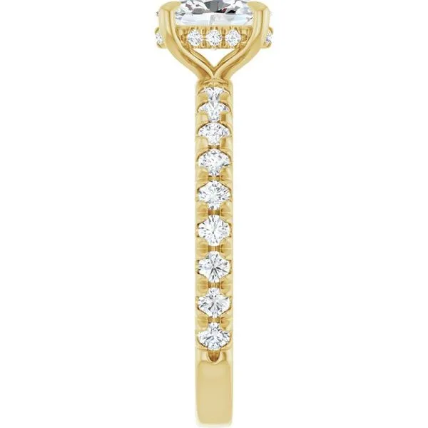 Claw-Prong Hidden Halo-Style Engagement Ring Image 4 Don's Jewelry & Design Washington, IA