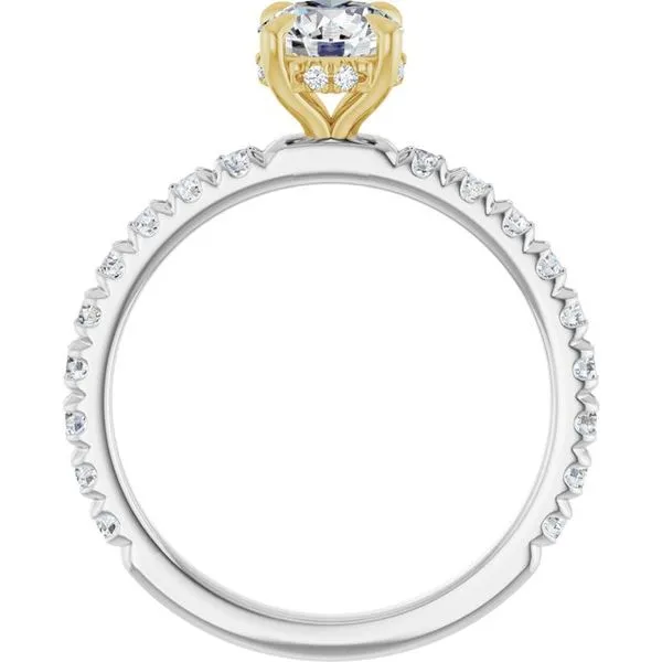 Claw-Prong Hidden Halo-Style Engagement Ring Image 2 Jimmy Smith Jewelers Decatur, AL