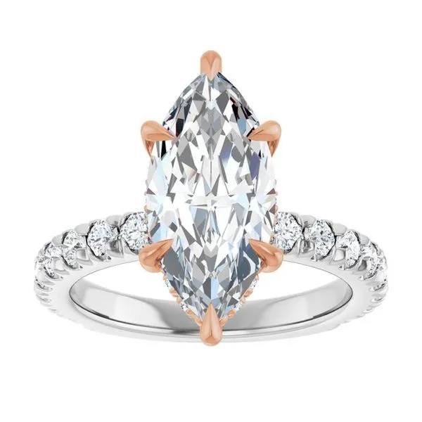 Claw-Prong Hidden Halo-Style Engagement Ring Image 3 Virtus Collective Newport Beach , CA