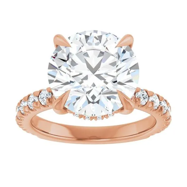 Claw-Prong Hidden Halo-Style Engagement Ring Image 3 Witt's Jewelry Wayne, NE