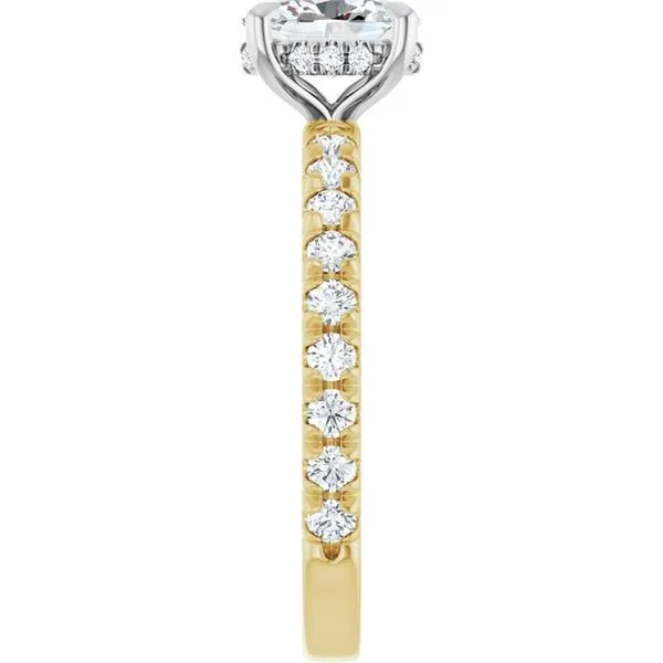 Claw-Prong Hidden Halo-Style Engagement Ring Image 4 Ocean View Jewelers Millville, DE