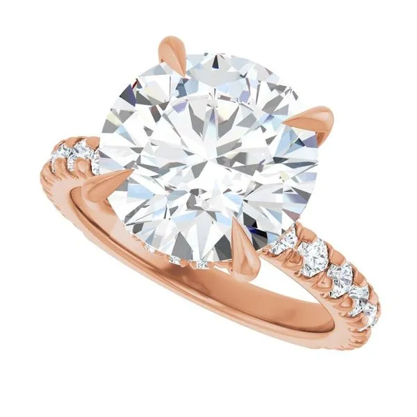 Claw-Prong Hidden Halo-Style Engagement Ring Image 5 Austin's Fine Diamonds & Jewelry Lyndhurst, NJ
