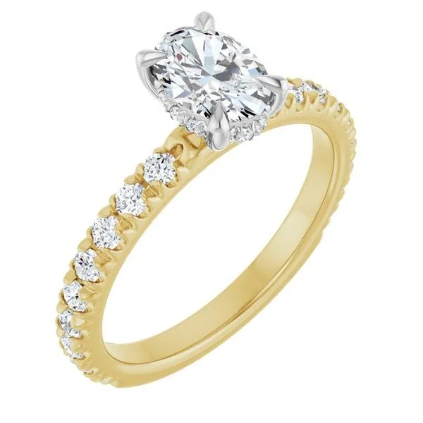 Claw-Prong Hidden Halo-Style Engagement Ring Natale Jewelers Sewell, NJ