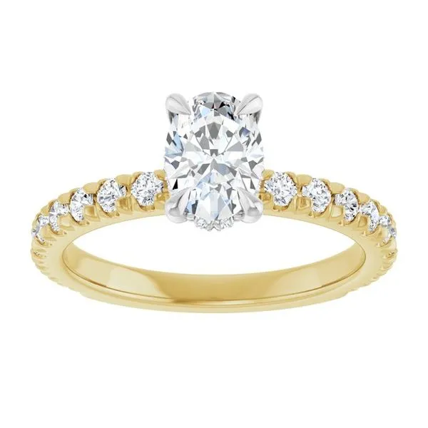Claw-Prong Hidden Halo-Style Engagement Ring Image 3 Arezzo Jewelers Elmwood Park, IL