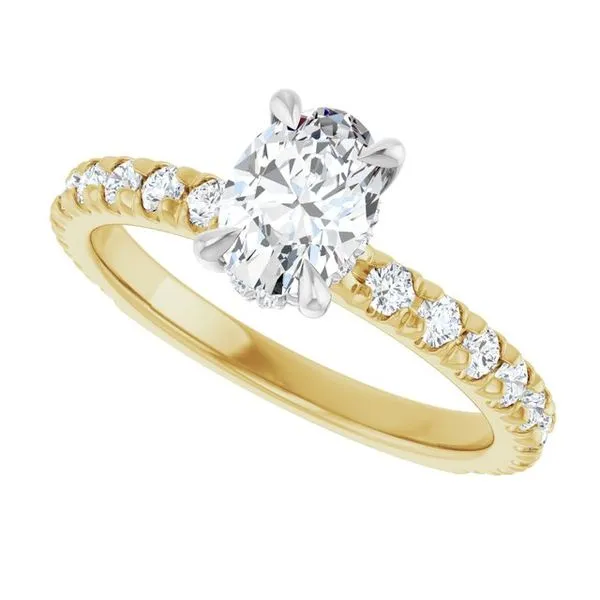 Claw-Prong Hidden Halo-Style Engagement Ring Image 5 Arezzo Jewelers Elmwood Park, IL