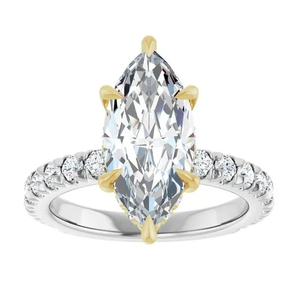 Claw-Prong Hidden Halo-Style Engagement Ring Image 3 J. Thomas Jewelers Rochester Hills, MI