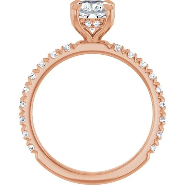 Claw-Prong Hidden Halo-Style Engagement Ring Image 2 Austin's Fine Diamonds & Jewelry Lyndhurst, NJ