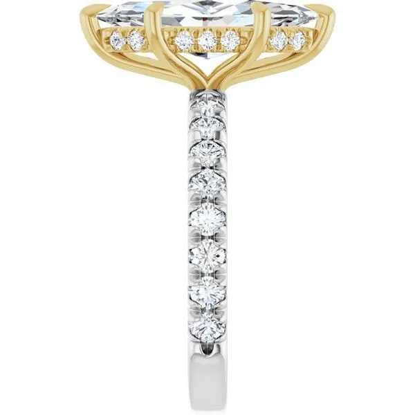 Claw-Prong Hidden Halo-Style Engagement Ring Image 4 Northwood Jewelers Northwood, OH