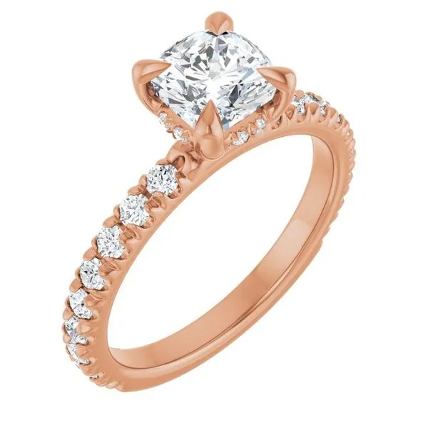 Claw-Prong Hidden Halo-Style Engagement Ring Michael Szwed Jewelers Longmeadow, MA