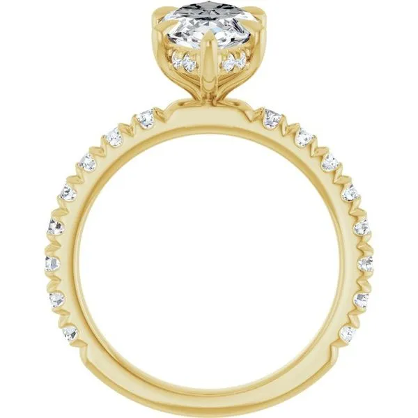 Claw-Prong Hidden Halo-Style Engagement Ring Image 2 JF Jones Jewelers Rochester, NY