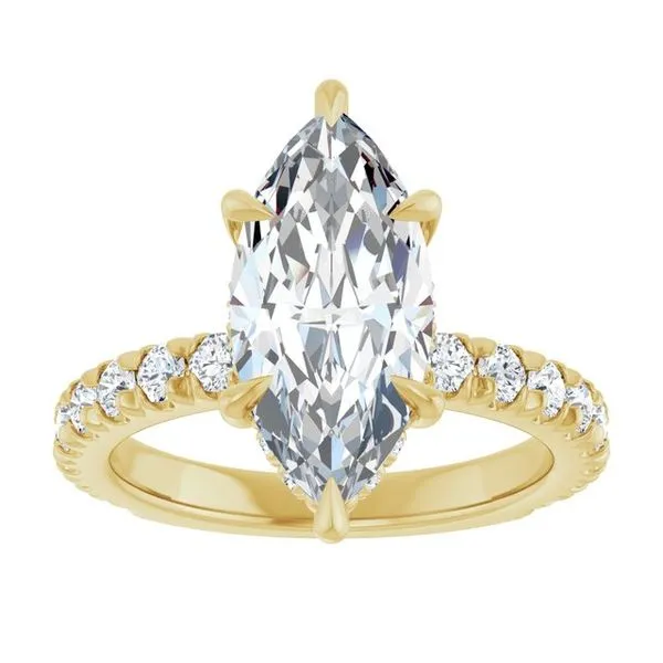 Claw-Prong Hidden Halo-Style Engagement Ring Image 3 JF Jones Jewelers Rochester, NY