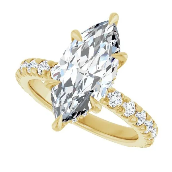 Claw-Prong Hidden Halo-Style Engagement Ring Image 5 Austin's Fine Diamonds & Jewelry Lyndhurst, NJ