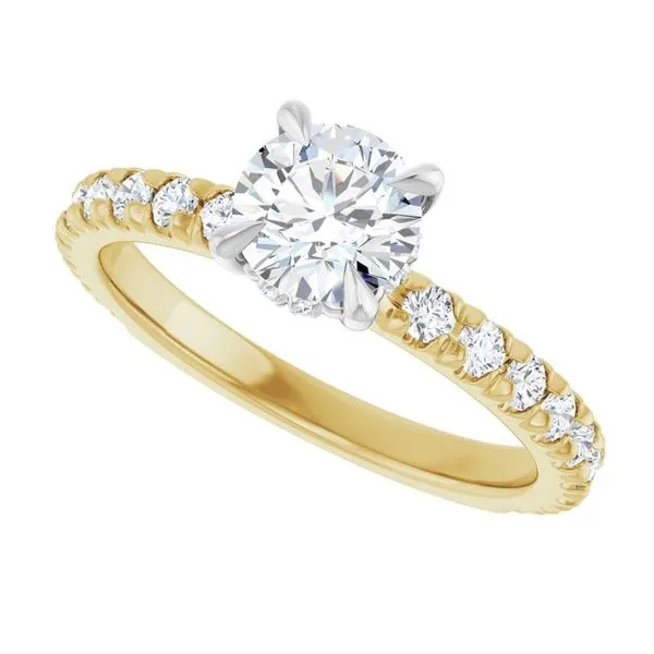 Claw-Prong Hidden Halo-Style Engagement Ring Image 5 Natale Jewelers Sewell, NJ