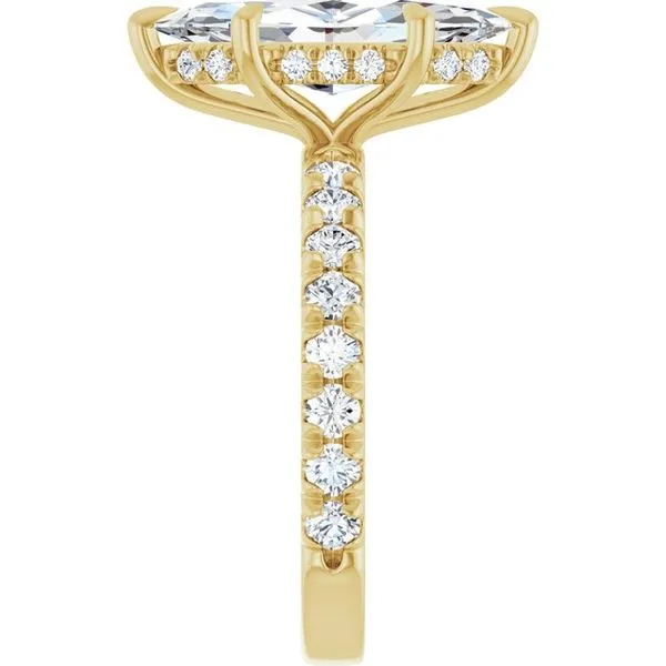 Claw-Prong Hidden Halo-Style Engagement Ring Image 4 Hudson Valley Goldsmith New Paltz, NY