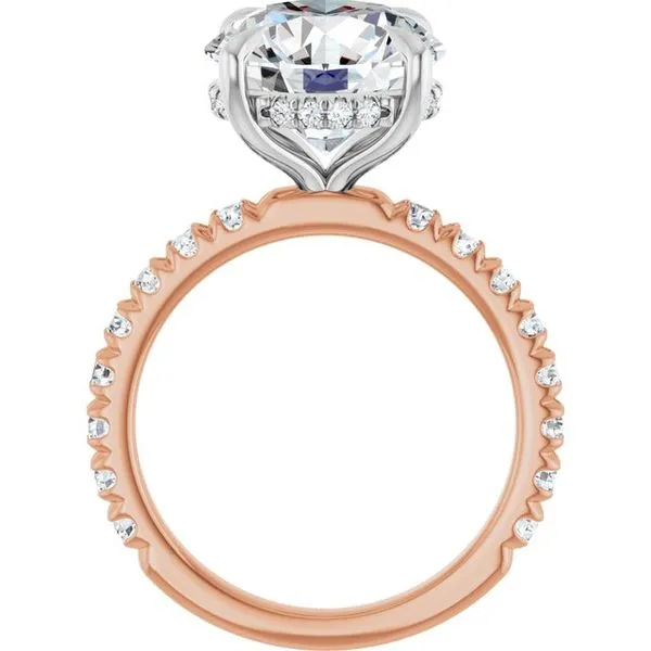 Claw-Prong Hidden Halo-Style Engagement Ring Image 2 J. West Jewelers Round Rock, TX
