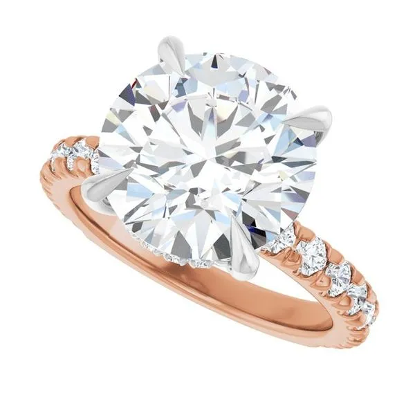 Claw-Prong Hidden Halo-Style Engagement Ring Image 5 JF Jones Jewelers Rochester, NY