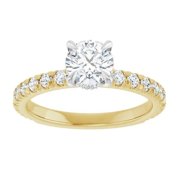Claw-Prong Hidden Halo-Style Engagement Ring Image 3 J. Thomas Jewelers Rochester Hills, MI